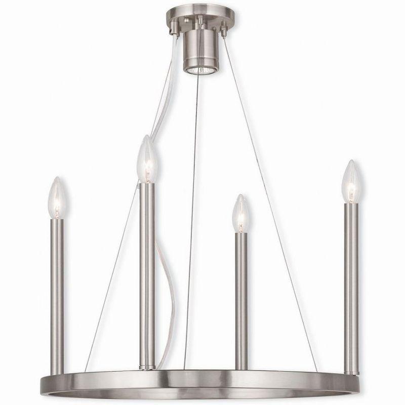 Livex Lighting Alpine 4 - Light Chandelier in  Brushed Nickel