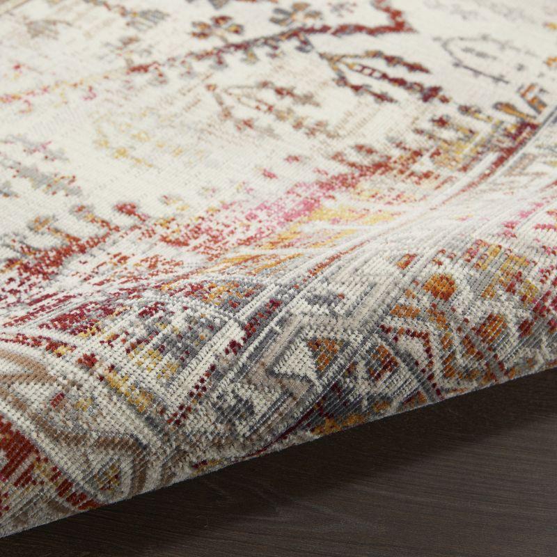 Nourison Vintage Kashan VKA08 Indoor only Area Rug - Ivory Red 5'3" x 7'10"
