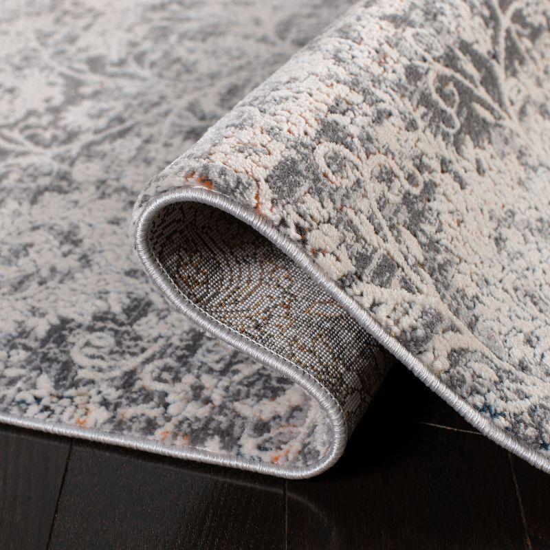 Alhambra ALH617 Power Loomed Area Rug - Cream/Grey - 6'7" X 6'7" Round - Safavieh.