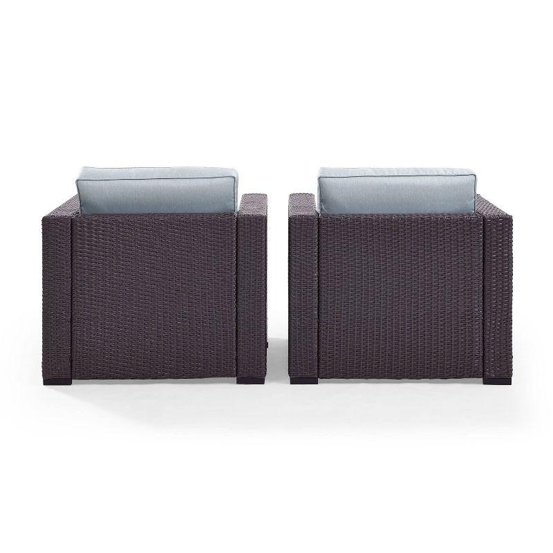 Biscayne 2pk Outdoor Wicker Chairs - Mist - Crosley