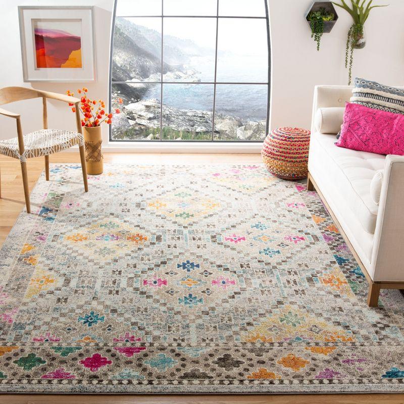 Madison MAD418 Power Loomed Indoor Area Rug - Grey/Yellow - 8'x10' - Safavieh