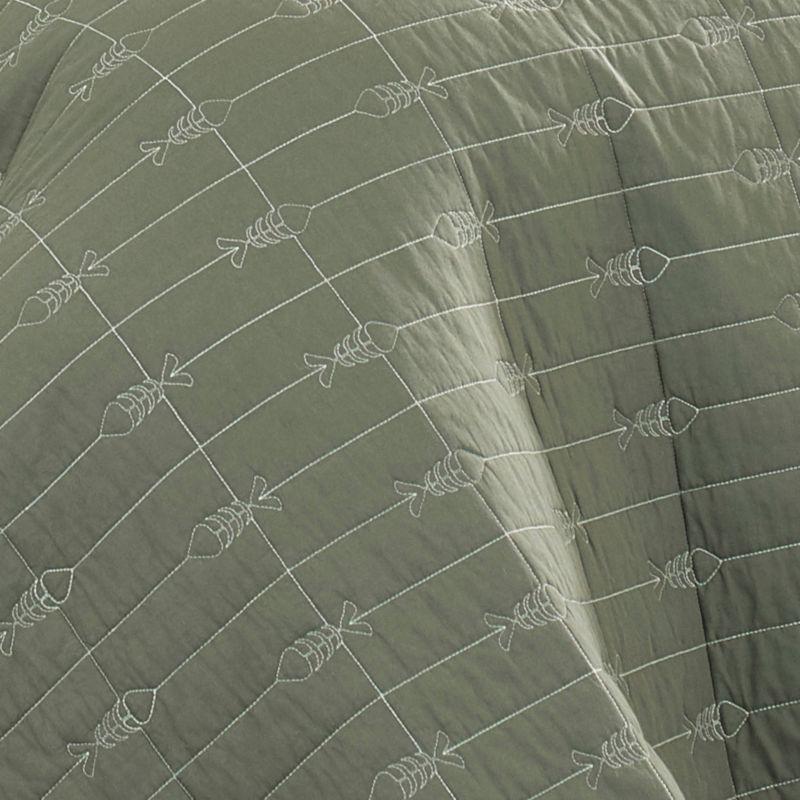 Eddie Bauer Eddie Bauer Troutdale Green Cotton Reversible Quilt Set