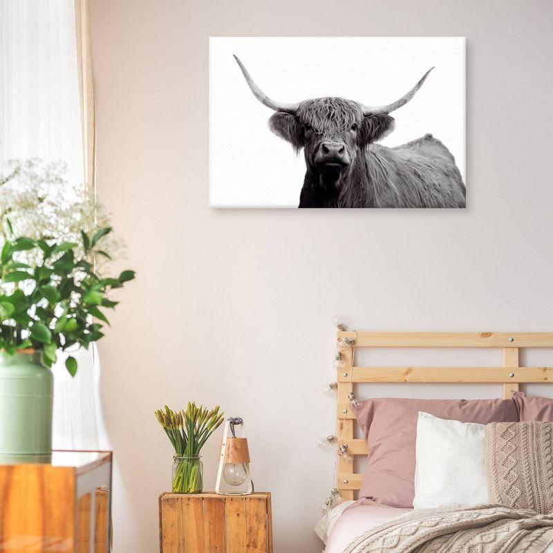 24" x 36" Highland Mist by Bill Philip Unframed Wall Canvas - Masterpiece Art Gallery: Modern Animal Art for Living Room