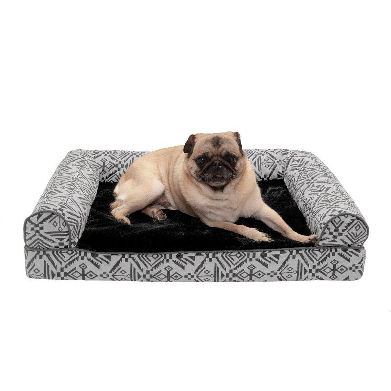 Medium Boulder Gray Orthopedic Foam Sofa Dog Bed