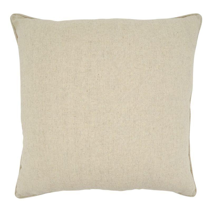 Saro Lifestyle Embroidered Succulents  Decorative Pillow Cover, Multi, 18"