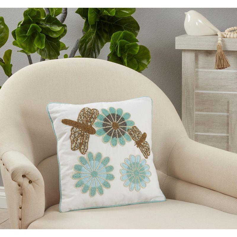 Rosamund Floral Cotton Pillow Cover