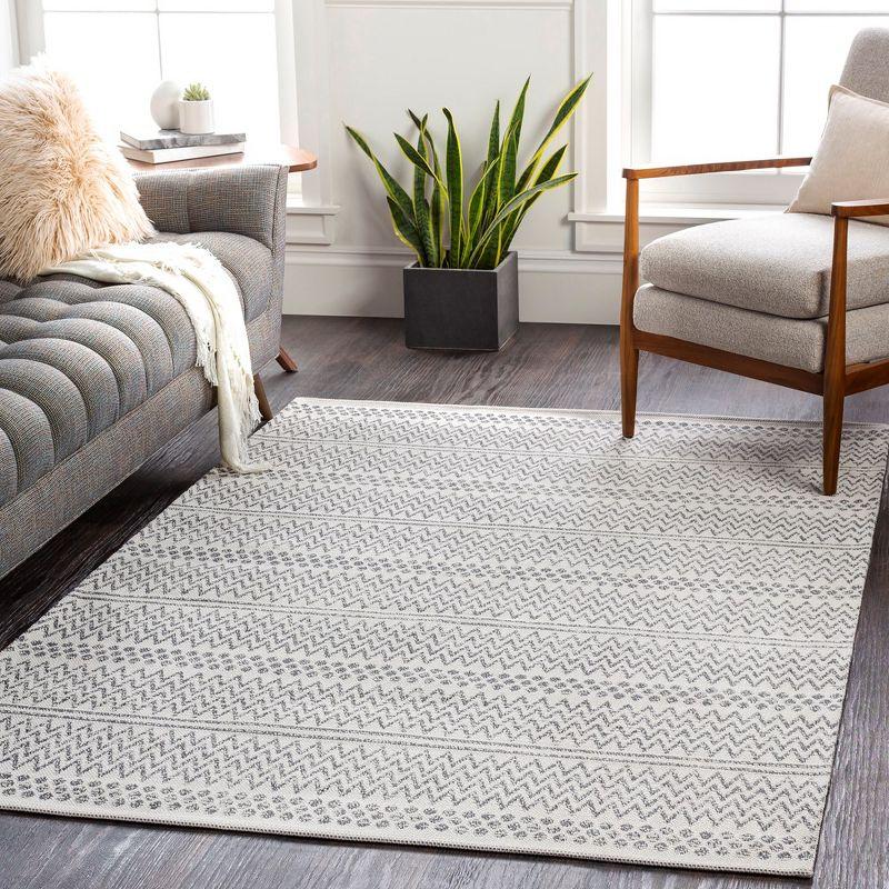 Aarau 8' x 10' Silver Gray Wool and Cotton Washable Rug