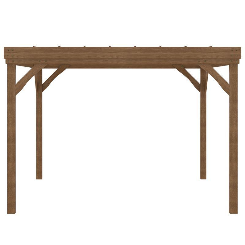 Outsunny Outdoor Wooden Pergola, Grape Vine Gazebo with Concrete Anchors for Garden, Patio, Backyard, Deck