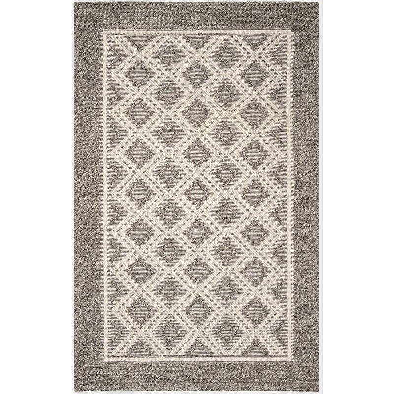 Vermont VRM212 Hand Woven Area Rug - Grey/Ivory - 8'9"x11'9" - Safavieh.