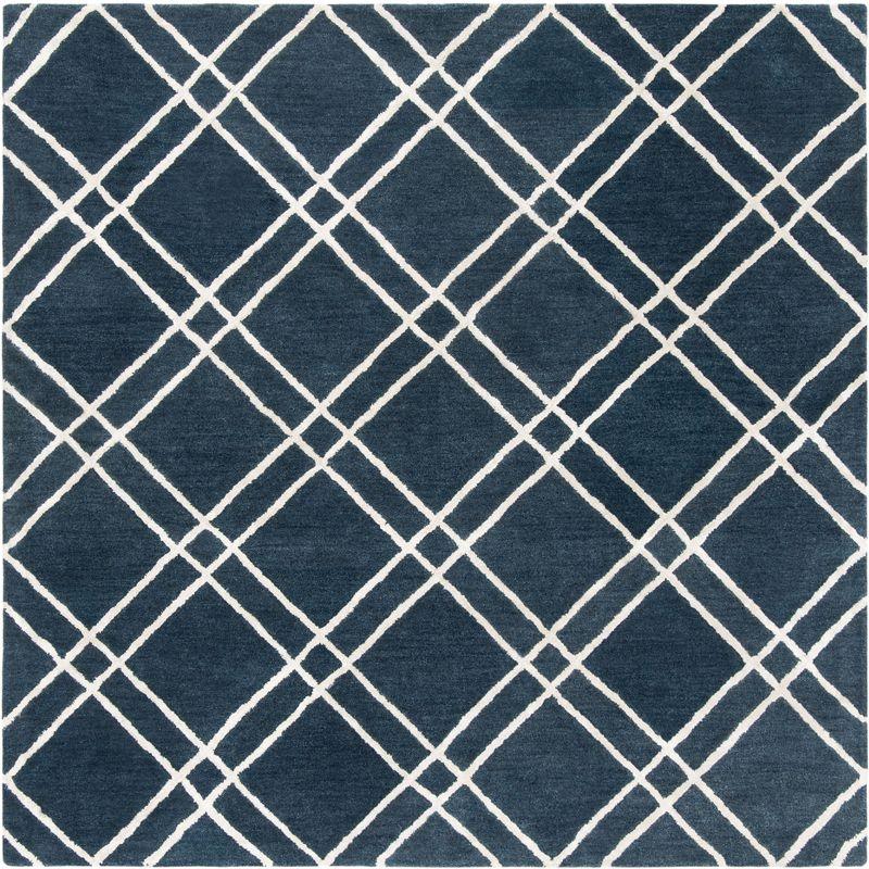 Himalaya HIM901 Handmade Area Rug - 8'x8' - Navy/Silver - Safavieh