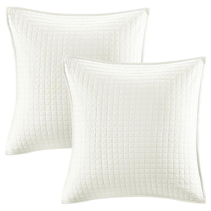 Intelligent Design Brooklyn Cotton Jacquard Comforter Set with Euro Shams and Throw Pillows