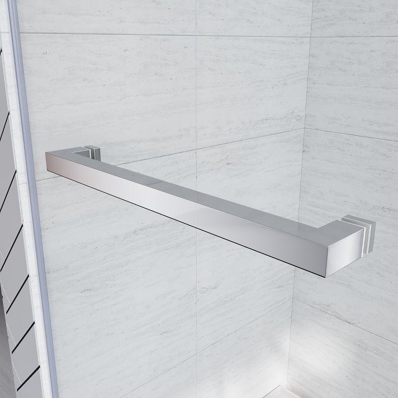 Frameless Sliding Shower Glass Door 56-60 In.W X 76 In. H,3/8"(10Mm) Thick Clear Tempered Glass,Heavy Duty Stainless Steel Hardwares