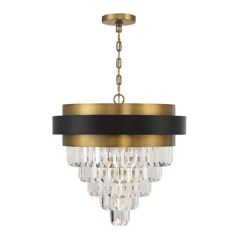 Savoy House Marquise 4 - Light Chandelier in  Matte Black/Warm Brass