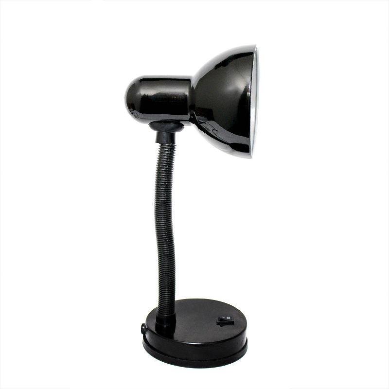 FlexNeck 14.25" Basic Black Metal Desk Lamp with ON/OFF Switch