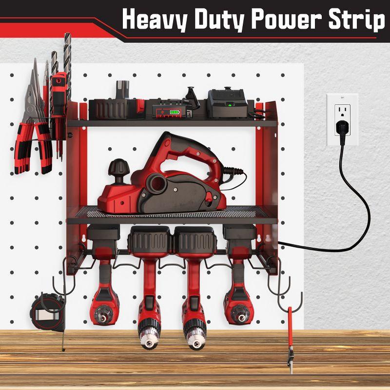 Stalwart Power Tool Organizer Wall Mount With Charging Station | Wayfair