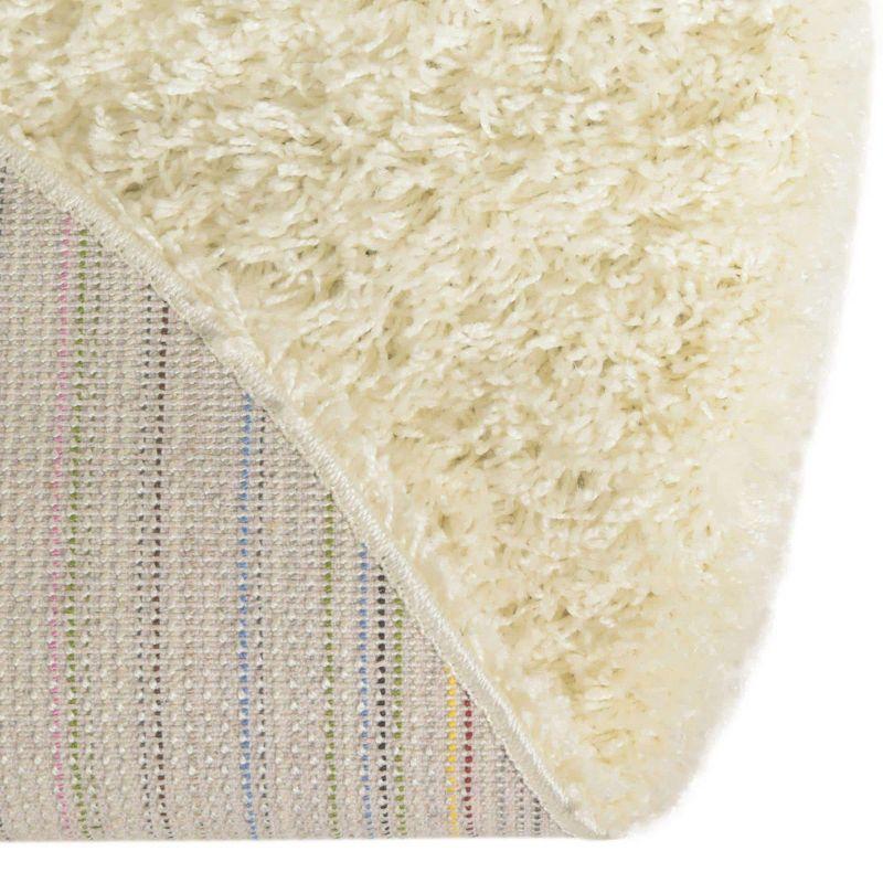 Unique Loom 6' 1 x 6' 1 Solid Shag Snow White Area Rug