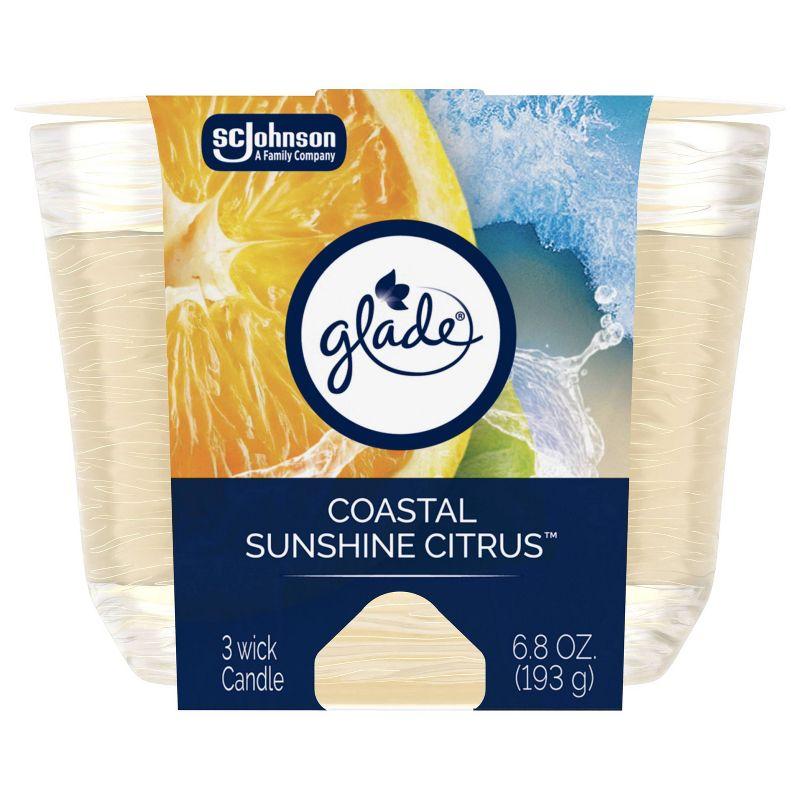 Glade 3 Wick Candle - Coastal Sunshine Citrus - 6.8oz