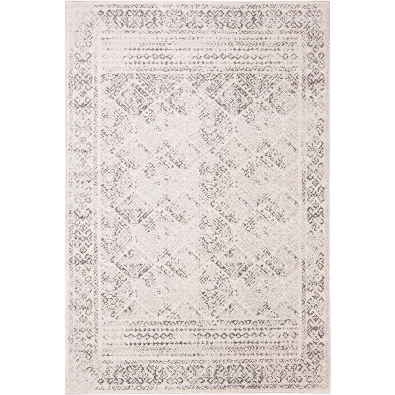 Tulum TUL264 Power Loomed Indoor Area Rug - Ivory/Grey - 8'x8' - Safavieh
