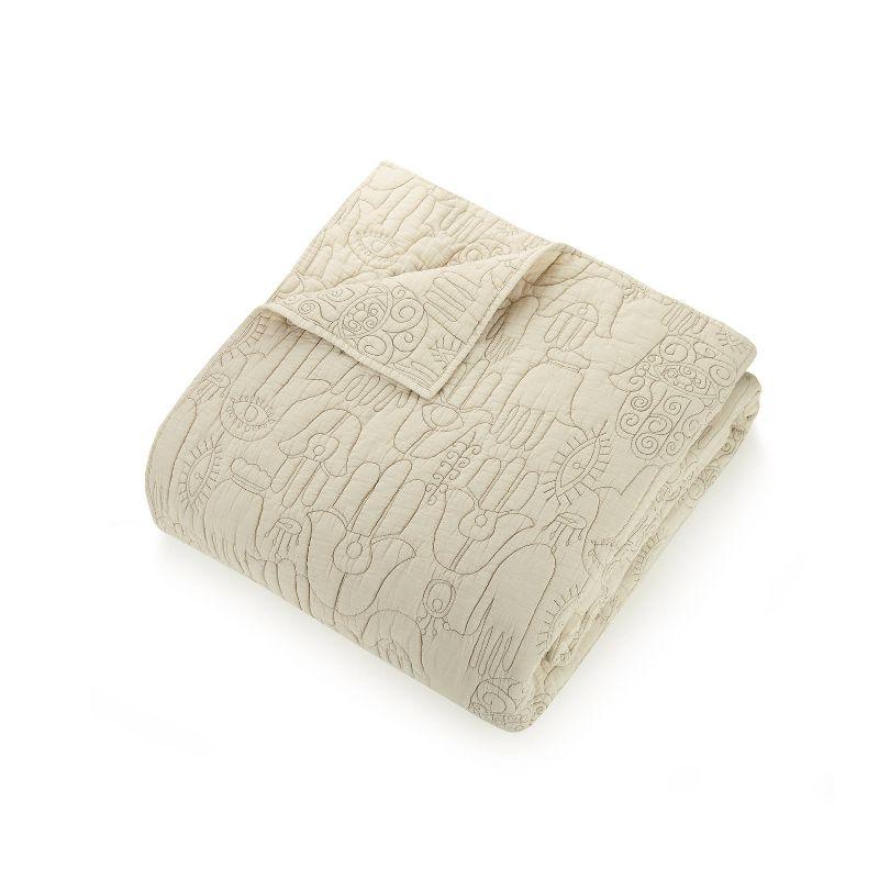 Jungalow Hamsa 3-Piece Embroidered Quilt Set