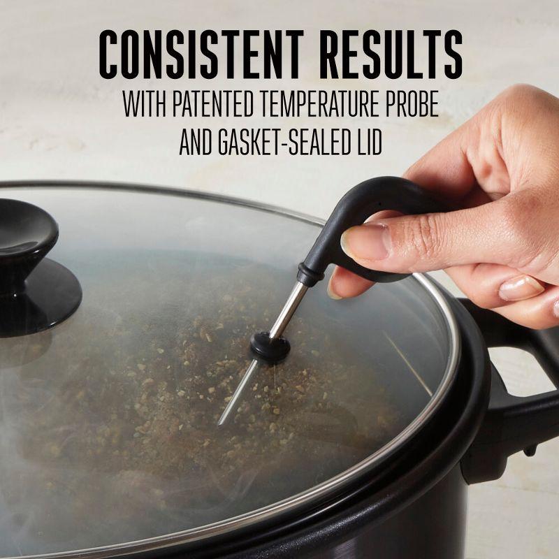 Weston 2in1 Indoor Smoker & Slow Cooker 03-2500-W: 6 Qt Programmable Crock Pot, Dishwasher-Safe, Automatic Probe