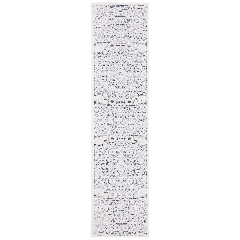 Cabana CBN656 Power Loomed Indoor Runner Rug - Ivory/Grey - 2'2"x7' - Safavieh