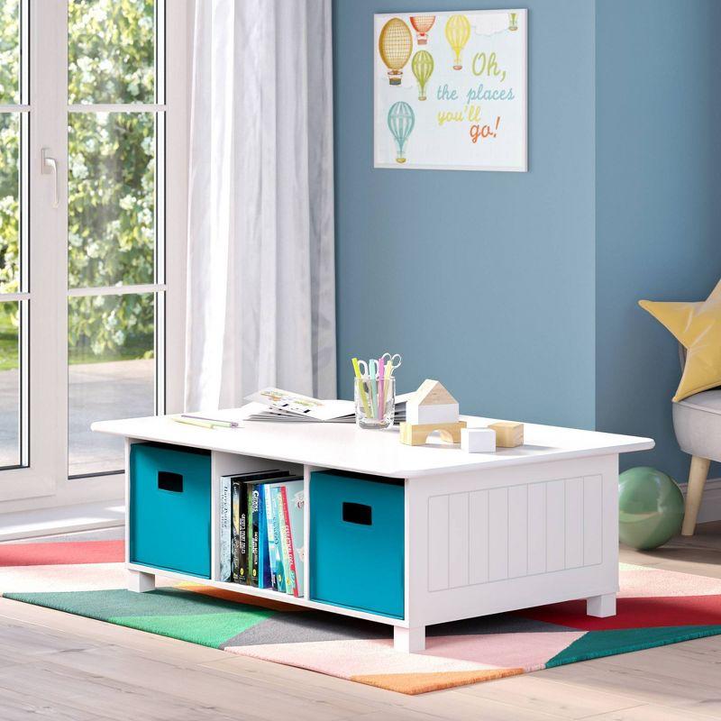 Kids' 6 Cubby Storage Activity Table - RiverRidge Home