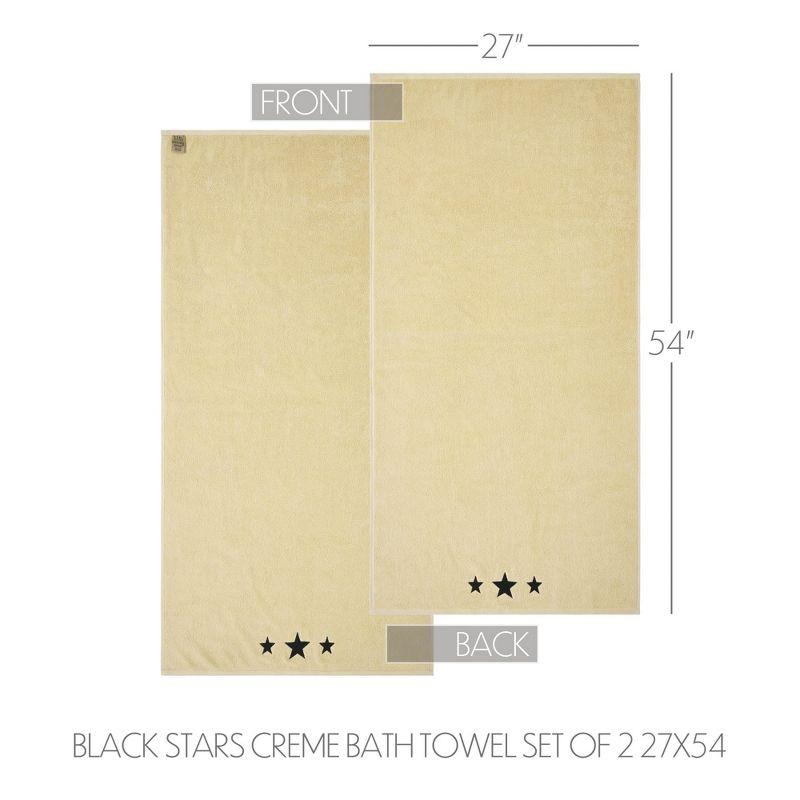 VHC Brands Timeless Linens Stars Bath Towel Set of 2 27x54 (Set of 2)
