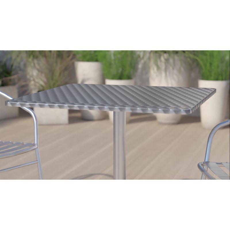 Emma and Oliver 31.5" Square Aluminum Indoor-Outdoor Table