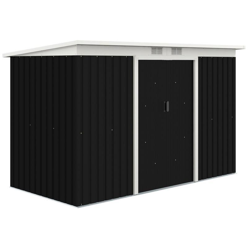 9 ft. W x 4 ft. D Metal Horizontal Tool Shed