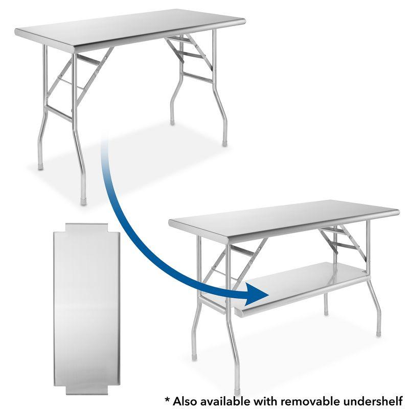 GRIDMANN Stainless Steel 48'' L x 24'' W x 31'' H Work Tables