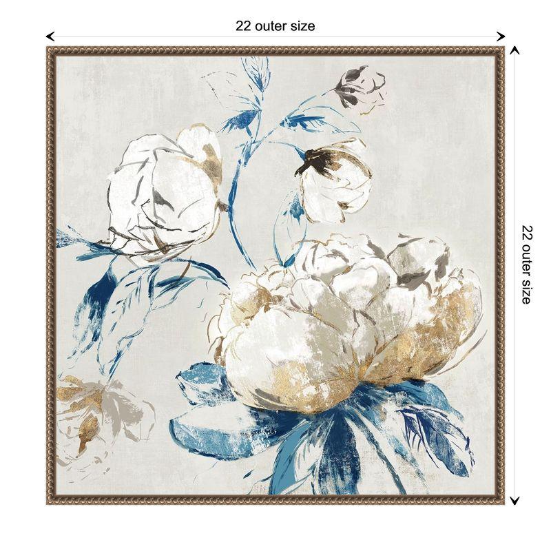 Amanti Art Gold Rosa II by Asia Jensen Canvas Wall Art Print Framed 22 x 22-in.