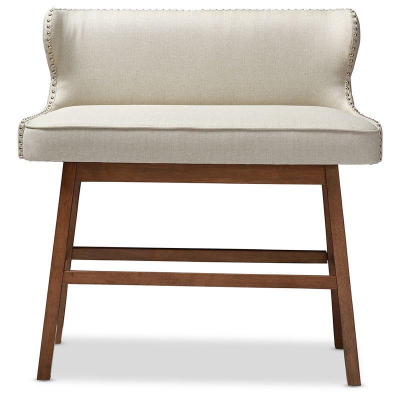 Gradisca Modern And Contemporary Fabric Button Tufted Upholstered Bar Bench Banquette - Baxton Studio