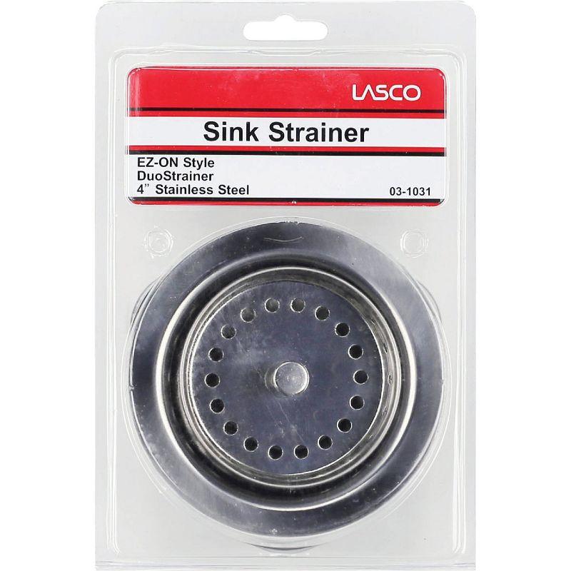 Lasco  3-1/2 In. Chrome EZ-On Duo Basket Strainer Assembly 03-1031