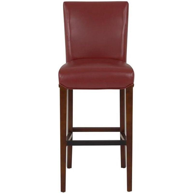 New Pacific Direct Milton Bonded Leather Counter Bar & Counter Stools, Dark Brick Red