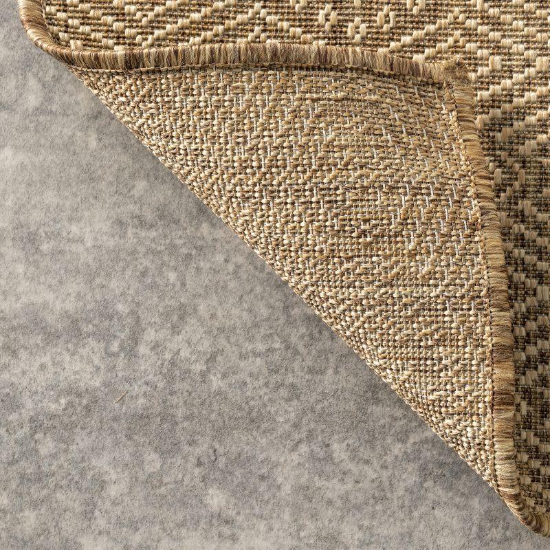 Nuloom Chandler Trellis 4x6 Indoor/Outdoor Area Rug for Living Room Patio Deck Front Porch Kitchen, Brown/Ivory