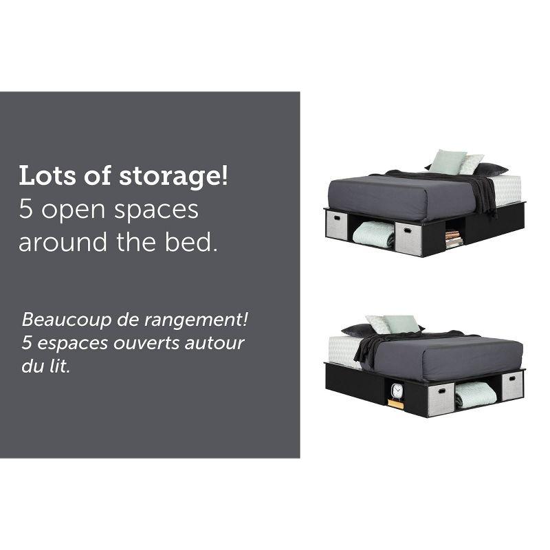 Vito Contemporary Storage Bed With Baskets