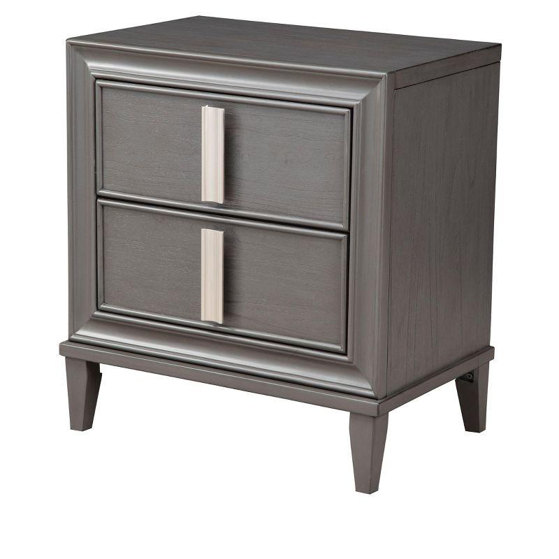 Alpine Furniture Lorraine Nightstand, Grey