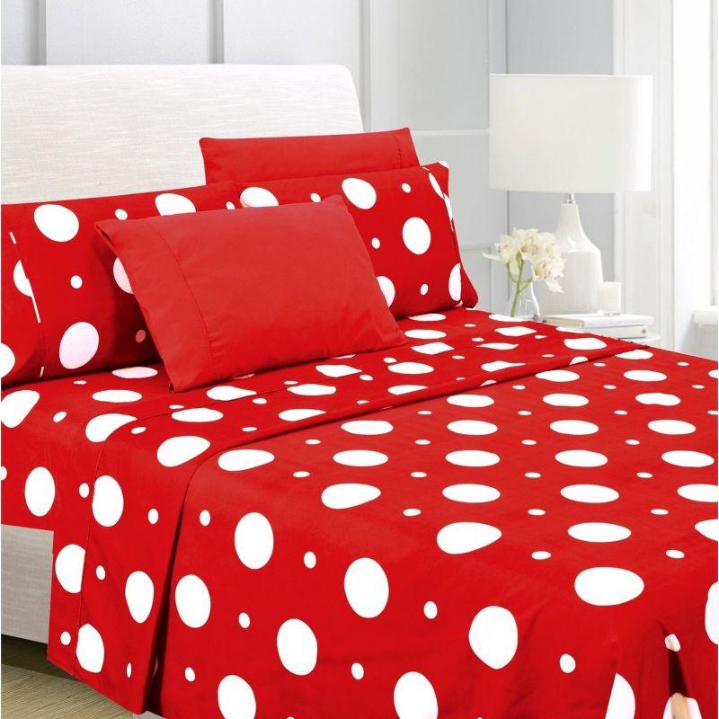 Microfiber Polka Dots Sheet Set