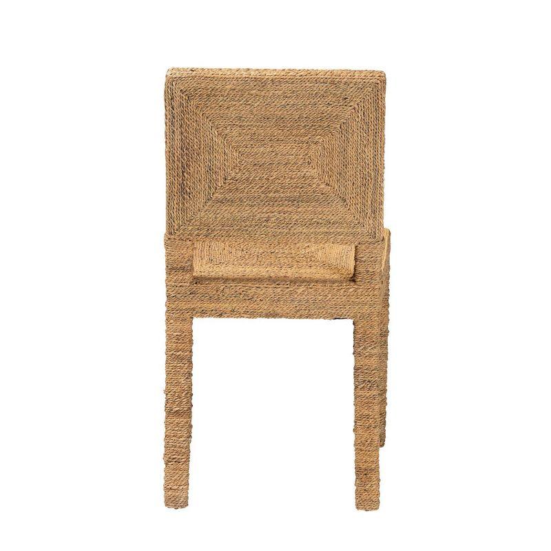 bali & pari Anfield Natural Seagrass and Mahogany Wood Dining Chair Natural