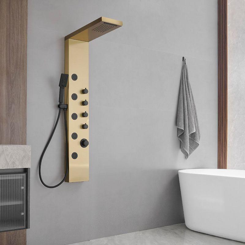 BWE 5-Jet Rainfall Shower Tower Shower Panel System with Waterfall Shower Head and Shower Wand