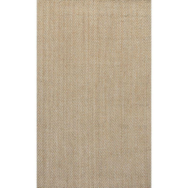 Espina Hand Woven Herringbone Chunky Jute Indoor Area Rug - JONATHAN Y