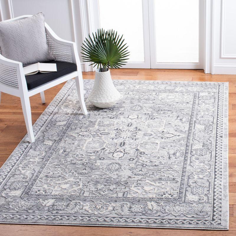 Alhambra ALH610 Power Loomed Area Rug - Cream/Grey - 4' X 6' - Safavieh.