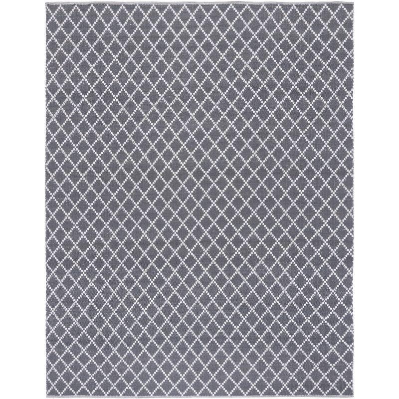 Montauk MTK706 Hand Woven, Flat Weave Indoor Area Rug - Dark Grey/Ivory - 5'x8' - Safavieh