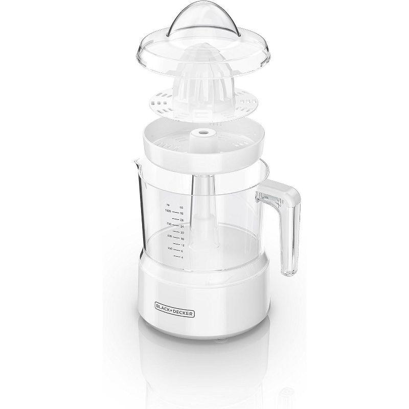 BLACK+DECKER 32oz Citrus Juicer, White, CJ650W,Small