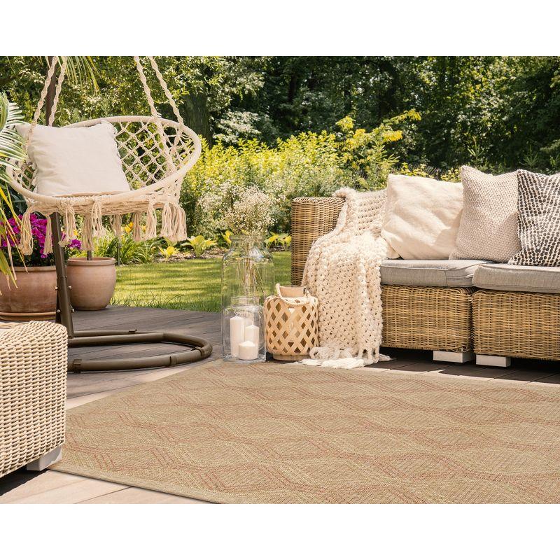 Liora Manne Sahara Links Indoor/Outdoor Rug Terracotta 3'3" x 4'11"