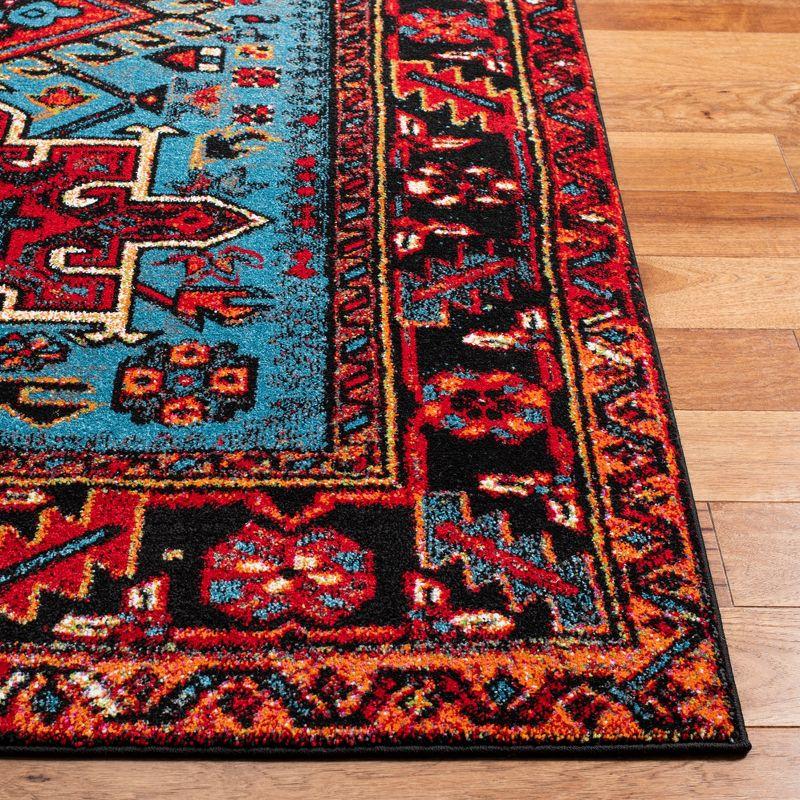 Vintage Hamadan VTH211 Power Loomed Indoor Area Rug - Red/Light Blue - 5'3"x7'6" - Safavieh