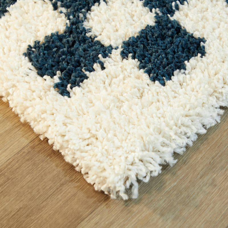 Balta Rugs 5'3"x7' Geometric Plush Shag Area Rug Blue