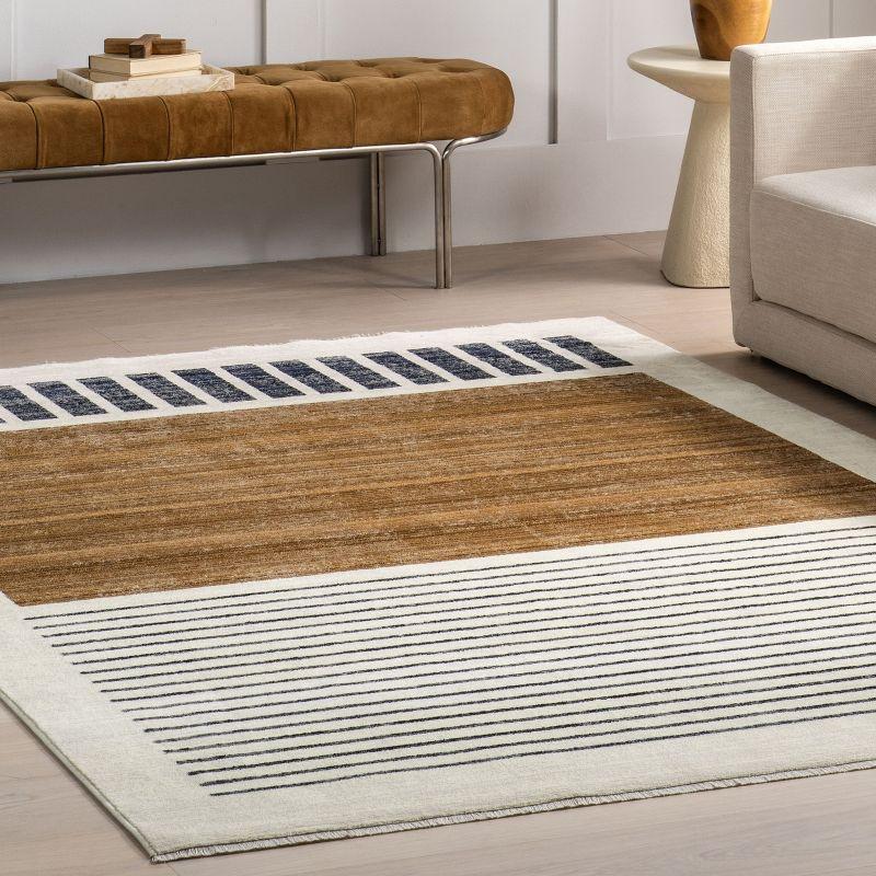 Nuloom Keeva Modern Striped Fringe Indoor Area Rug