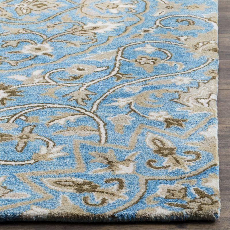 Bella BEL673 Hand Tufted Area Rug - Blue/Taupe - 6'x9' - Safavieh.