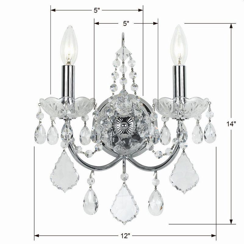 Crystorama Lighting Imperial 2 - Light Sconce in  Polished Chrome